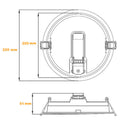 Luminaria Led Downlight  8" 18W